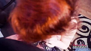 Busty Redhead Marla Deepthroats Huge Cock Craving Deep Pussy Pounding