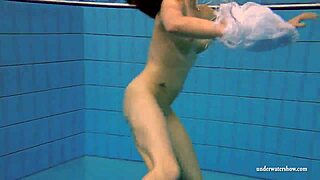 Kristy’s Big Boobs Tease Underwater Pool Play