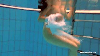 Kristy’s Big Boobs Tease Underwater Pool Play