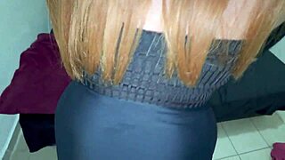 Vagina under skirt gets creampie pov