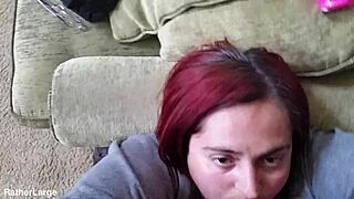 this bbw slut shows off her huge tits for a facial 😈