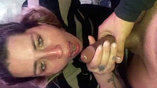 cumshot deepthroat and slut blonde