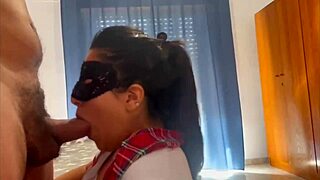 latina student sucks cock deep