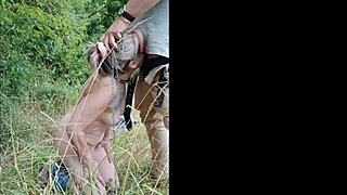 Bound Slave Pisses And Sucks Cock On Highway