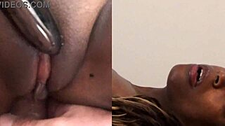 black pornstar tries first anal training on camera