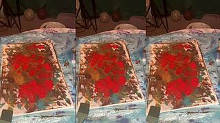 Exploring acrylic art in big eyeglasses asmr style part two