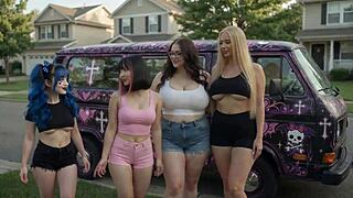 Perfect weekend - three soaking wet pussies ready to get destroyed but something much darker awaits them ai generated