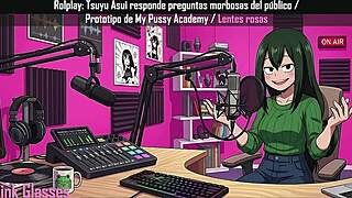 tsuyu asui answers horny questions in roleplay