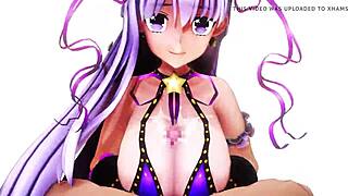mmd girl does a titfuck