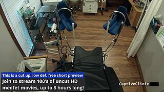 human guinea pigs maria santos gets examined in latex gloves