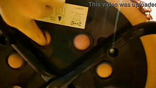 man fingers little 18+ ass during homemade anal play