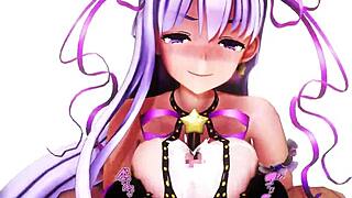 mmd girl does a titfuck