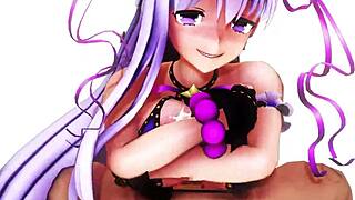 mmd girl does a titfuck