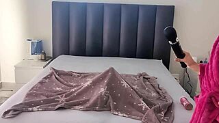 Milf doll rides wand to orgasm