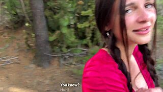 She got lost in the forest but a stranger helped her find her way out