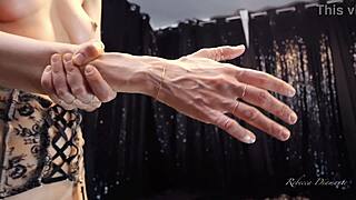 rebecca diamante shows her hands veins in topless