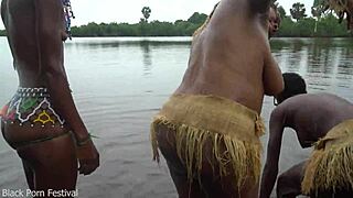 3 native african girls playing with each others pussy