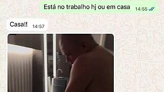Casada novata me mandando mensagem ap�s sua primeira experi�ncia com comedor realizando o fetiche do corno