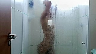 Brunette Gets Fucked Hard While Taking Shower