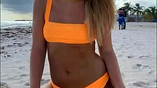 Bikini real girls on beach