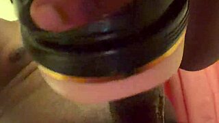 Babe Rides Monster Black Cock Close