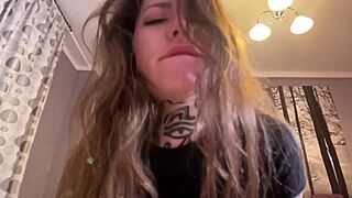 A tattooed girl chats about her casting experience during this interview session