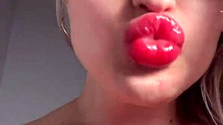 big lips long tongue lipstick lip gloss dirty talking cuckjoi