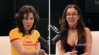Cum on glasses during podcast