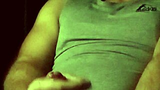 slo mo cumshot from muscular guy