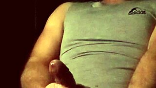 slo mo cumshot from muscular guy