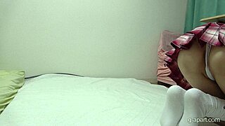 no bra girl cleans while shaking tits