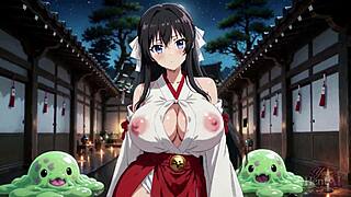 knights save priestess from slimes and end up in gangbang ai generated