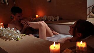 Cum inside me room service slippery bubble bath room service babe fucked raw in a luxury hotel deep pounding and messy creampie