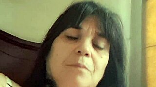excited mature milf touching herself in homemade solo session