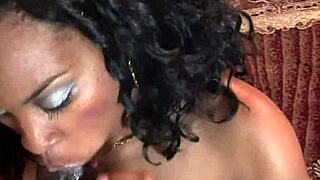 Down for BBC with curvy Imani Rose's round black booty