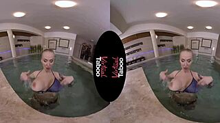 Kayla Green dripping wet in virtual taboo fun. Can't believe how soaked she gets!