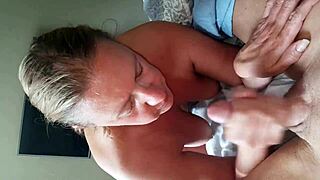 Milf With Big Tits Sucks Cock While Her Big Ass Gets Jacked Off!