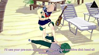 blonde teen blows cock