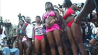 Teen 18+ amateurs give blowjobs and show asses in cfnm freaknik online 25