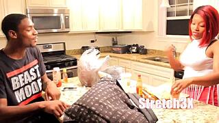 thick red ass stretching with big cock