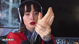 dirty latex femdom asmr with lou nesbit