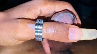 I am creaming my cock with this masturbation session