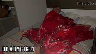 We hid under the blanket so no one could see us