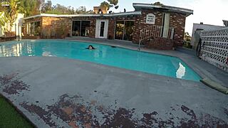 Scarlett Johnson Delivers Poolside Blowjob Tease