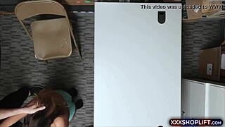 geeky busty teen gets rough punishment fucking in the shop