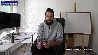 Quianon teaches Colombian porn actors in a classroom.