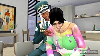 colonel comforts single woman in rough sex hot animations