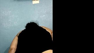 retro lady riding in classic blue film scene