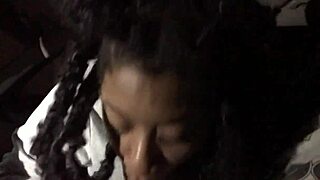 ebony milf gets dick wet by the water at night
