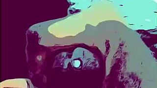 Horny amateur masturbates to intense cumshot.